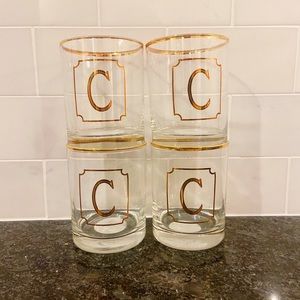 New Target Threshold Gold Cocktail Glasses